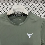 A222 UA Green High Quality Casual T-Shirt #牛头