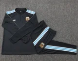 25-26 Argentina Dark gray Kids Half Pull Tracksuit #E2541(童装)(半拉链)