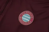 25-26 Bayern Deep Red Kids Half Pull Tracksuit #E2515(童装)(半拉链)