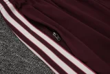 25-26 Bayern Deep Red Kids Half Pull Tracksuit #E2515(童装)(半拉链)