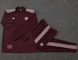 25-26 Bayern Deep Red Kids Half Pull Tracksuit #E2515(童装)(半拉链)