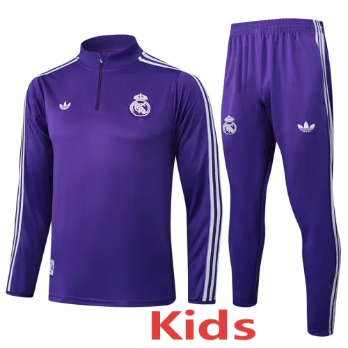 25-26 RMA Purple Kids Half Pull Tracksuit #E2520(童装)(半拉链)