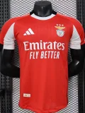 25-26 Benfica Home Player Version Soccer Jersey (黑白圆领)