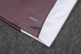 25-26 Man Utd Grey purple Kids Half Pull Tracksuit #E2589(童装)(半拉链)
