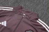 25-26 Man Utd Grey purple Kids Half Pull Tracksuit #E2589(童装)(半拉链)