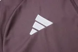 25-26 Man Utd Grey purple Kids Half Pull Tracksuit #E2589(童装)(半拉链)