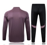 25-26 Man Utd Grey purple Kids Half Pull Tracksuit #E2589(童装)(半拉链)