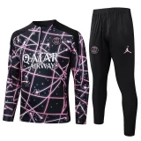 25-26 PSG Jordan Black Purple Half Pull Tracksuit #B2565(半拉链)