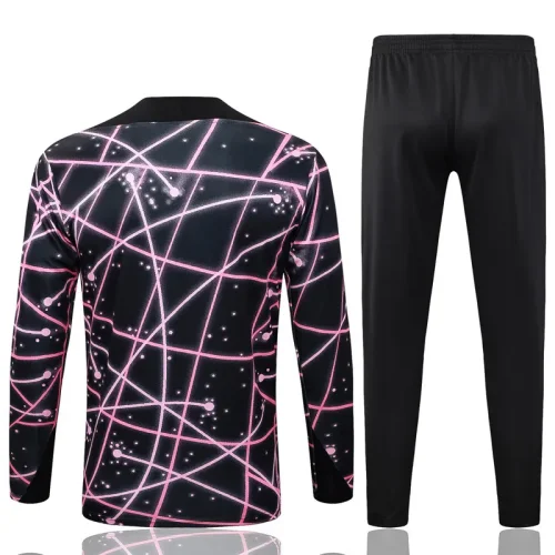 25-26 PSG Jordan Black Purple Kids Half Pull Tracksuit #E25121(童装)(半拉链)