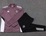 25-26 Man Utd Grey purple Kids Jacket Tracksuit #E2581(童装)
