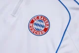 25-26 Bayern White Kids Half Pull Tracksuit #E25109(童装)(半拉链)