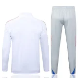 25-26 Bayern White Kids Half Pull Tracksuit #E25109(童装)(半拉链)