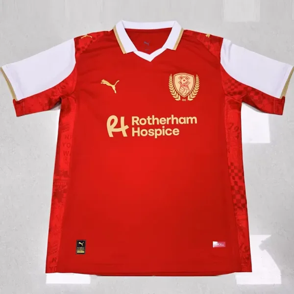 25-26 Rotherham United Home Fans Soccer Jersey