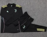 25-26 JUV Black Kids Half Pull Tracksuit #E25110(童装)(半拉链)