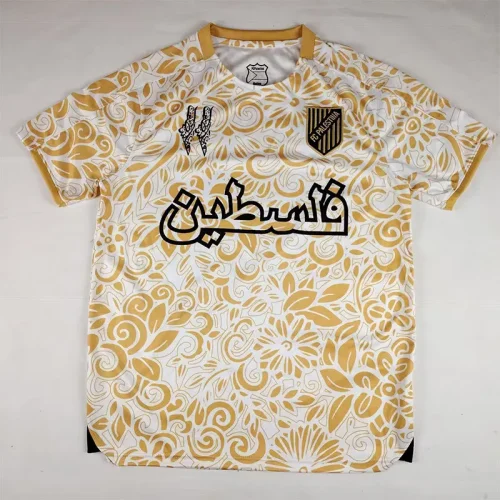 25-26 Palestina FC Yellow White Training shirts (阿拉伯文)