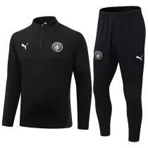 25-26 Man City Black Half Pull Tracksuit (半拉链)