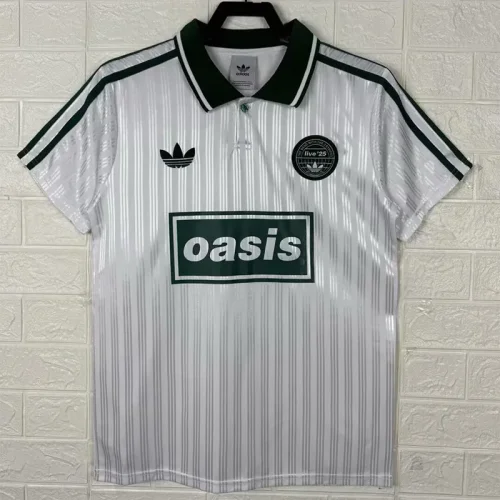 2025 Ad Oasis Joint Edition White Polo Short Sleeve (绿广告)
