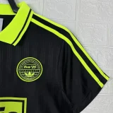 2025 Ad Oasis Joint Edition Black Polo Short Sleeve (荧光绿广告)