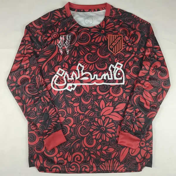 25-26 Palestina FC Red Long Sleeve Training shirts (阿拉伯文)(长袖)
