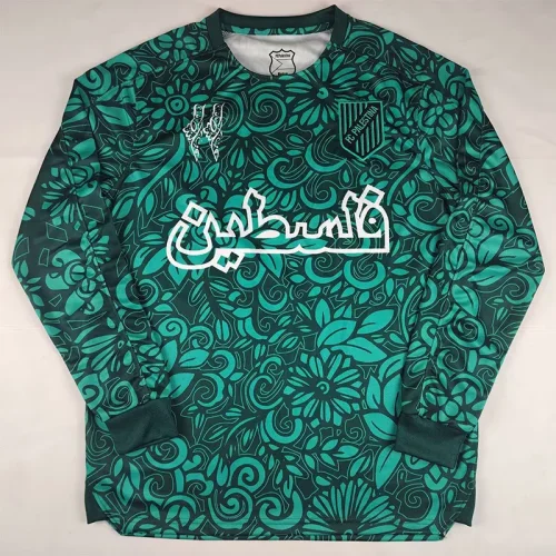 25-26 Palestina FC Green Long Sleeve Training shirts (阿拉伯文)(长袖)