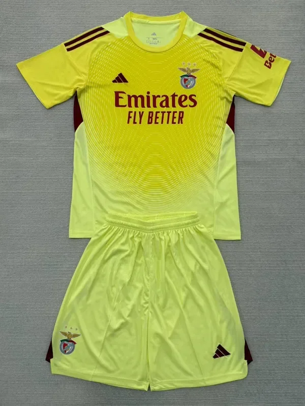 25-26 Benfica Yellow Goalkeeper Kids Soccer Jersey