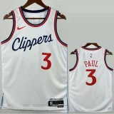 24-25 Clippers PAUL #3 White City Edition Top Quality Hot Pressing NBA Jersey