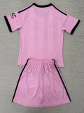 25-26 Man Utd Pink GoalKeeper Kids Soccer Jersey