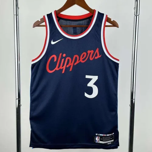 24-25 Clippers PAUL #3 Royal blue Top Quality Hot Pressing NBA Jersey