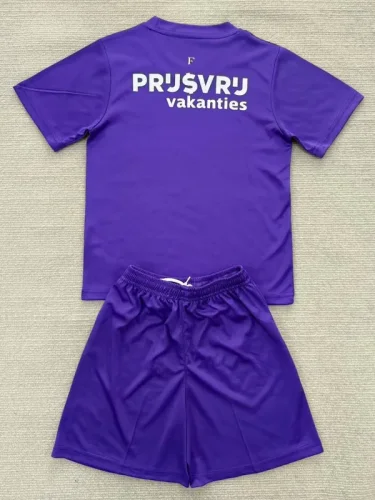 25-26 Feyenoord Purple Goalkeeper Kids Soccer Jersey