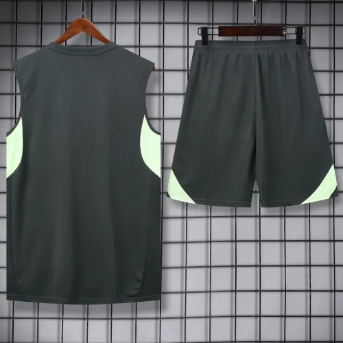25-26 RMA Army green Tank top and shorts suit
