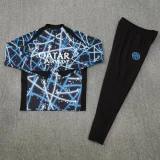 25-26 INT Blue black Half Pull Tracksuit (半拉链)(印花)