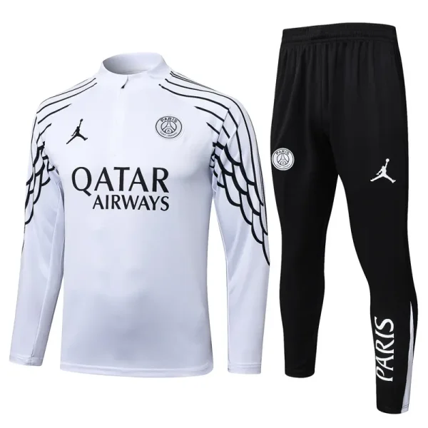 25-26 PSG Jordan White Half Pull Tracksuit #B2574(半拉链)