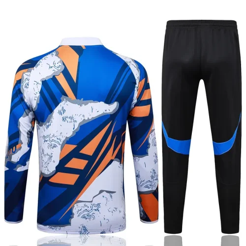 25-26 RMA White blue Half Pull Tracksuit #B2571(半拉链)