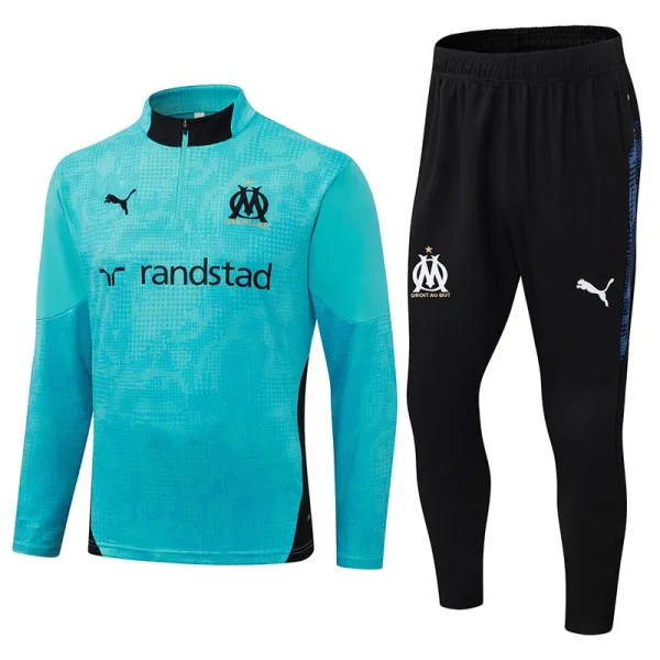 25-26 Marseille Light blue Half Pull Tracksuit (半拉链)