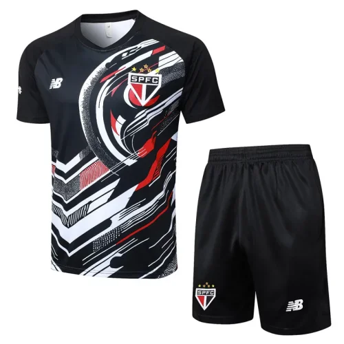 25-26 Sao Paulo Black Training Short Suit #D25162