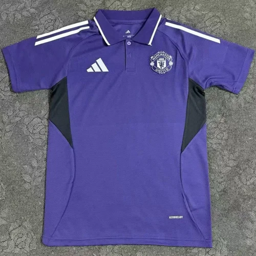25-26 Man Utd Purple Polo Short Sleeve