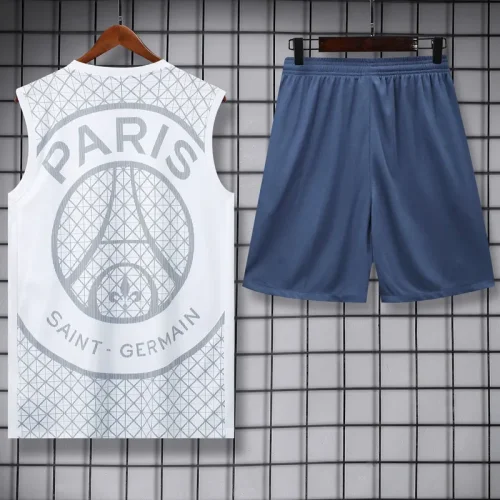 25-26 PSG White Tank top and shorts suit