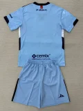 25-26 Cruz Azul Light blue GoalKeeper Kids Soccer Jersey