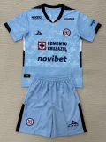 25-26 Cruz Azul Light blue GoalKeeper Kids Soccer Jersey