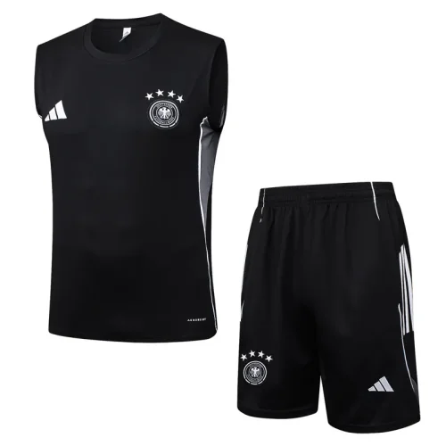 25-26 Germany Black Tank top and shorts suit #D25165