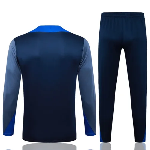 25-26 PSG Royal blue Half Pull Tracksuit #B2585(半拉链)