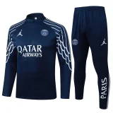 25-26 PSG Jordan Royal blue Half Pull Tracksuit #B2591(半拉链)
