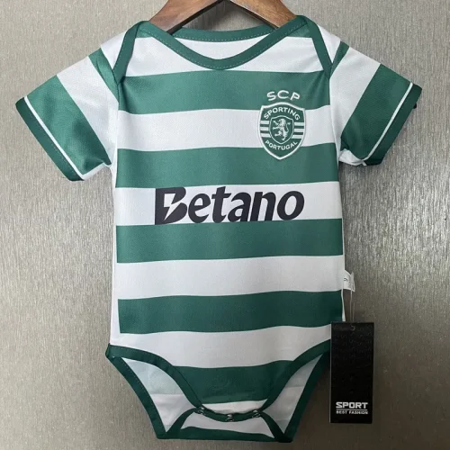 25-26 Sporting Lisbon Home Baby Infant Crawl Suit