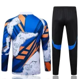 25-26 RMA White blue Kids Half Pull Tracksuit #E25129(童装)(半拉链)