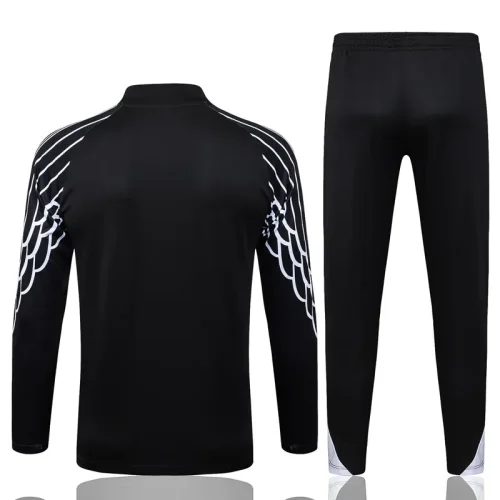 25-26 PSG Jordan Black Kids Half Pull Tracksuit #E25132(童装)(半拉链)