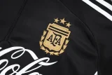 25-26 Argentina Black Kids Half Pull Tracksuit #E25130(童装)(半拉链)