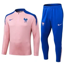 25-26 France Pink Half Pull Tracksuit (半拉链)