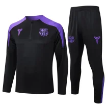 25-26 BAR Black Half Pull Tracksuit #B2558(半拉链)