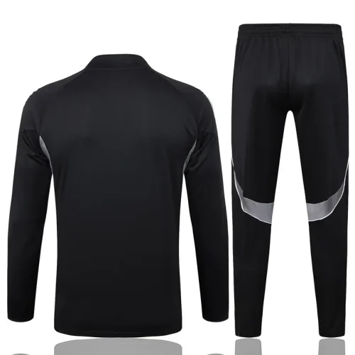 25-26 Germany Black Kids Half Pull Tracksuit #E25149(童装)(半拉链)