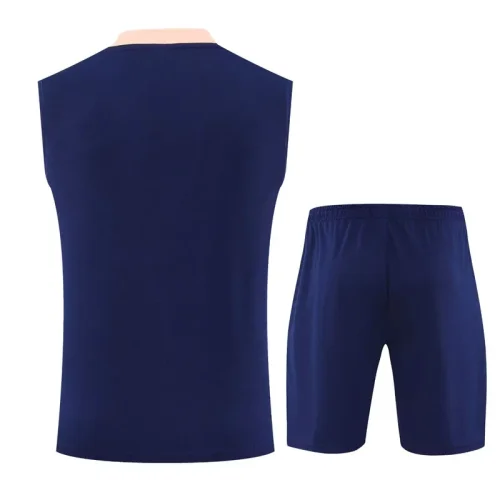 25-26 France Royal blue Tank top and shorts suit